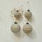 Hello Honey® 4" Embossed Glass Ball Ornament Set with Frosted Copper Finish
